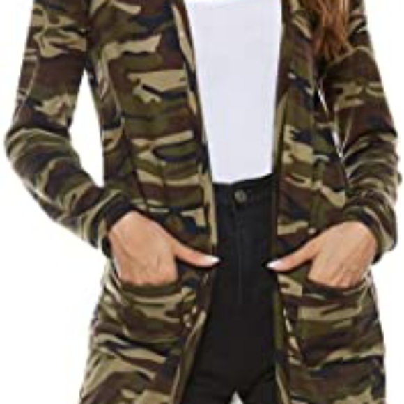Lightweight open front camo cardigan - Picture 13 of 15